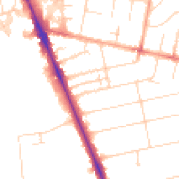 Daytime road noise heatmap for CB1 7TP