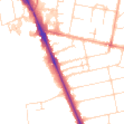 Daytime road noise heatmap for CB1 7TZ