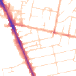 Daytime road noise heatmap for CB1 7UF