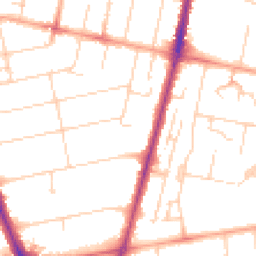 Daytime road noise heatmap for CB1 7XD
