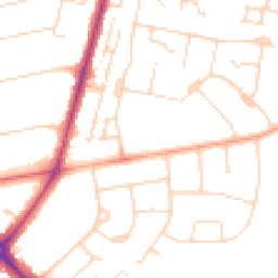 Daytime road noise heatmap for CB1 8AF