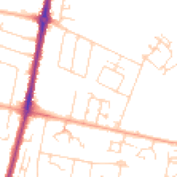Daytime road noise heatmap for CB1 8BN
