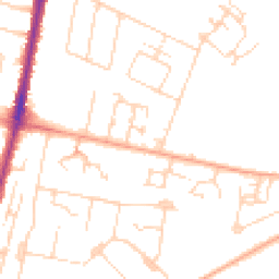 Daytime road noise heatmap for CB1 8DJ