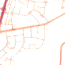 Daytime road noise heatmap for CB1 8NT
