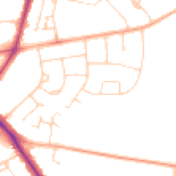 Daytime road noise heatmap for CB1 8NZ