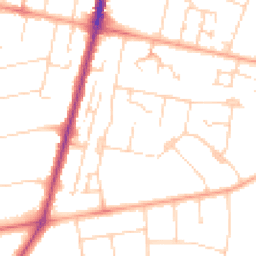 Daytime road noise heatmap for CB1 8QS