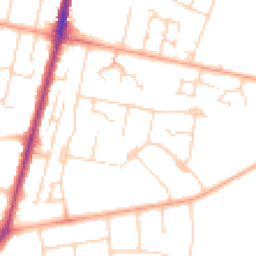 Daytime road noise heatmap for CB1 8RD