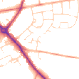 Daytime road noise heatmap for CB1 8RP