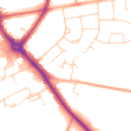Daytime road noise heatmap for CB1 8RW