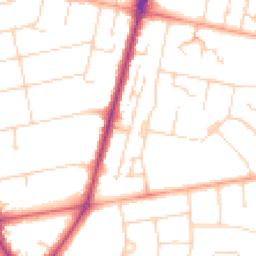 Daytime road noise heatmap for CB1 8TH