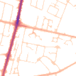 Daytime road noise heatmap for CB1 8YU
