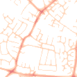 Daytime road noise heatmap for CB1 9JQ