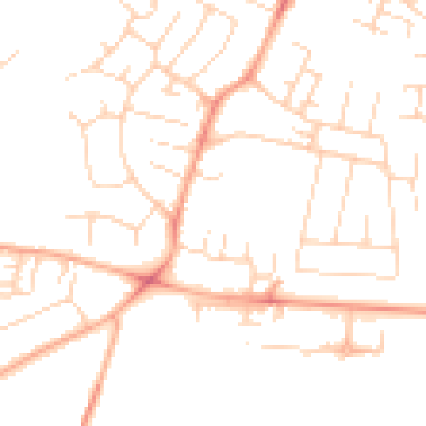 Daytime road noise heatmap for CB1 9NU