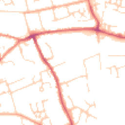 Daytime road noise heatmap for CB11 3AB