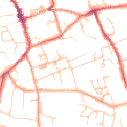 Daytime road noise heatmap for CB11 3DE