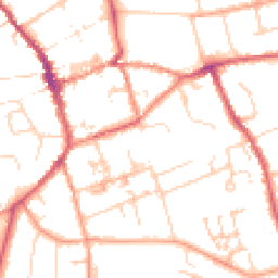 Daytime road noise heatmap for CB11 3DJ