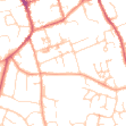 Daytime road noise heatmap for CB11 3DZ