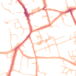 Daytime road noise heatmap for CB11 3HG