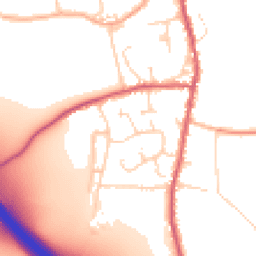 Daytime road noise heatmap for CB11 3QA