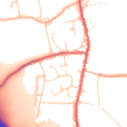 Daytime road noise heatmap for CB11 3QE