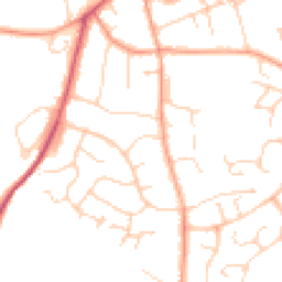 Daytime road noise heatmap for CB11 4DJ