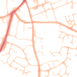 Daytime road noise heatmap for CB11 4GJ