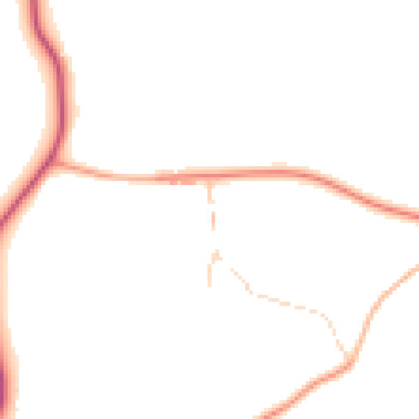 Daytime road noise heatmap for CB11 4JB