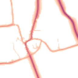 Daytime road noise heatmap for CB11 4TA