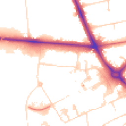 Daytime road noise heatmap for CB2 0AB