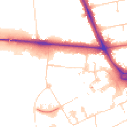 Daytime road noise heatmap for CB2 0AE