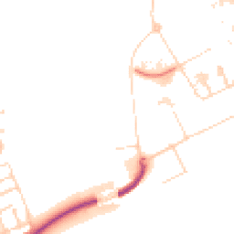 Daytime road noise heatmap for CB2 0BA