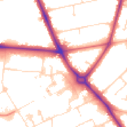 Daytime road noise heatmap for CB2 0QG
