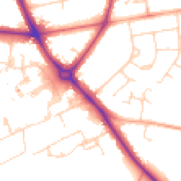 Daytime road noise heatmap for CB2 0QT