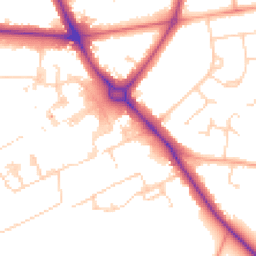 Daytime road noise heatmap for CB2 0QZ
