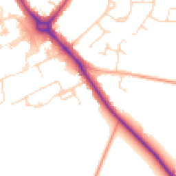 Daytime road noise heatmap for CB2 0RA