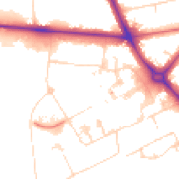 Daytime road noise heatmap for CB2 0SA