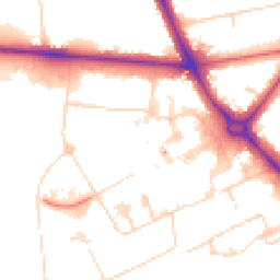 Daytime road noise heatmap for CB2 0SE