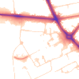 Daytime road noise heatmap for CB2 0SF