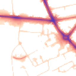 Daytime road noise heatmap for CB2 0SG