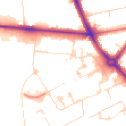 Daytime road noise heatmap for CB2 0SQ