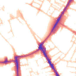 Daytime road noise heatmap for CB2 1AA