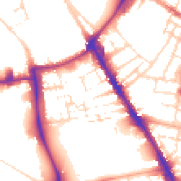 Daytime road noise heatmap for CB2 1HJ