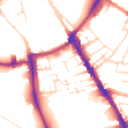 Daytime road noise heatmap for CB2 1HQ