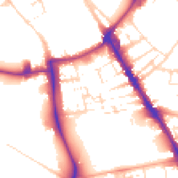 Daytime road noise heatmap for CB2 1HZ