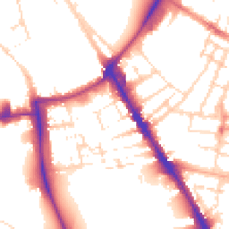 Daytime road noise heatmap for CB2 1JH