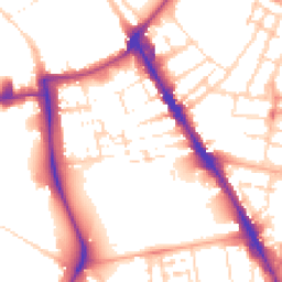Daytime road noise heatmap for CB2 1ND