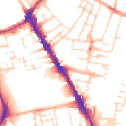 Daytime road noise heatmap for CB2 1PA