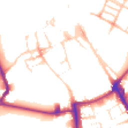 Daytime road noise heatmap for CB2 1QX