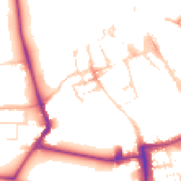 Daytime road noise heatmap for CB2 1RR