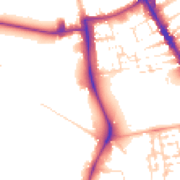 Daytime road noise heatmap for CB2 7AA